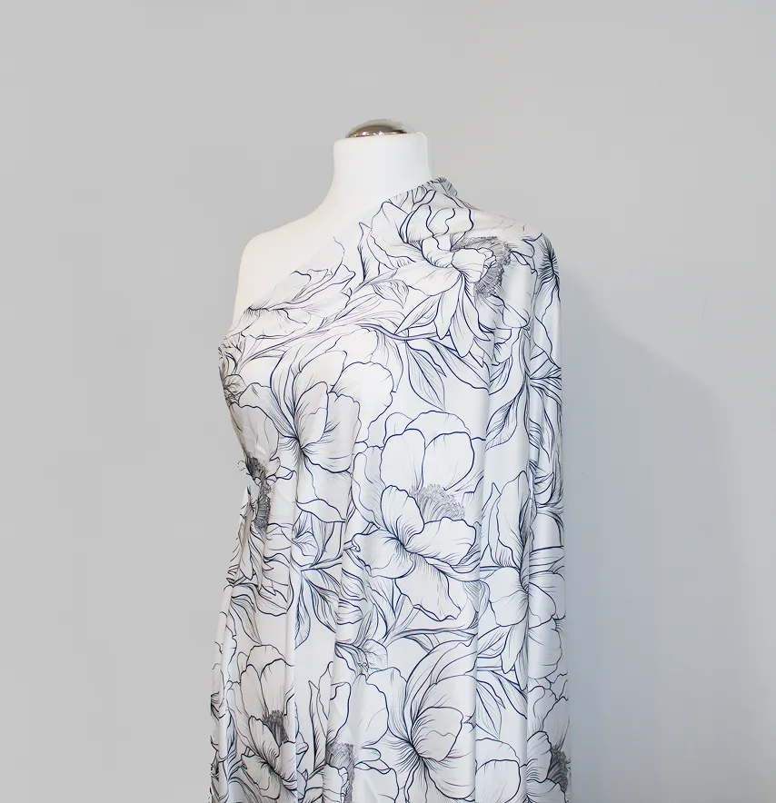 Шелк Armani "Большие цветы" 85г/м2 100% poliester ширина 150 см-0