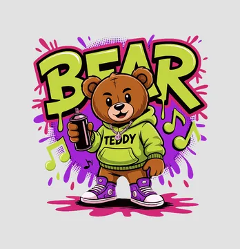 Термонаклейка "Bear teddy" 18,5*19 см 