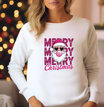 Термоналіпка "Merry christmas" санта з гумкою 17*19 см