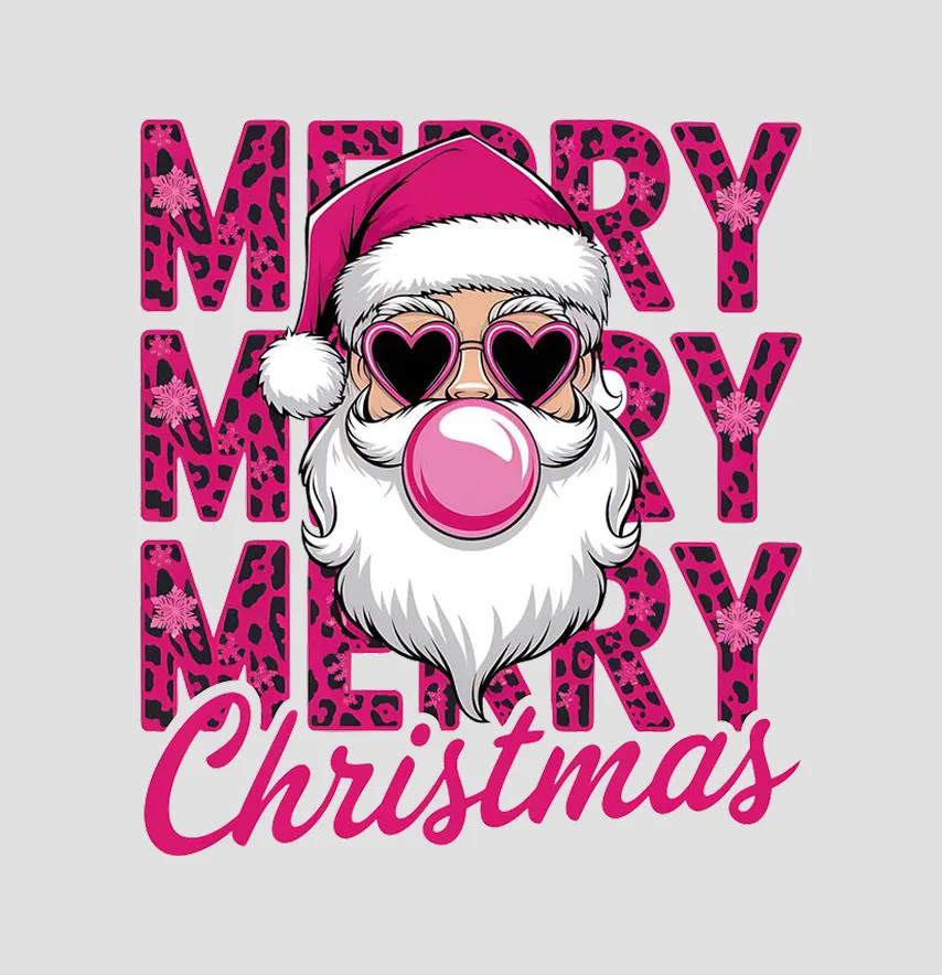 Термоналіпка "Merry christmas" санта з гумкою 17*19 см-1