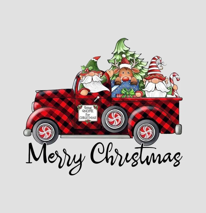 Термоналіпка "Merry christmas" машина 22*19 см-1