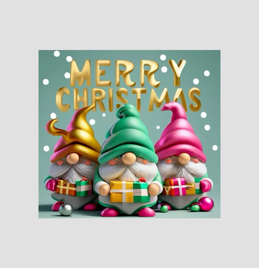Термоналіпка "Merry christmas" гноми 15,5*14,5 см-1