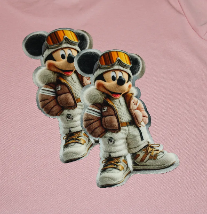 Нашивка тканева фігурна "Mickey в лижних окулярах" 10,5*18 см з кашеміру-2