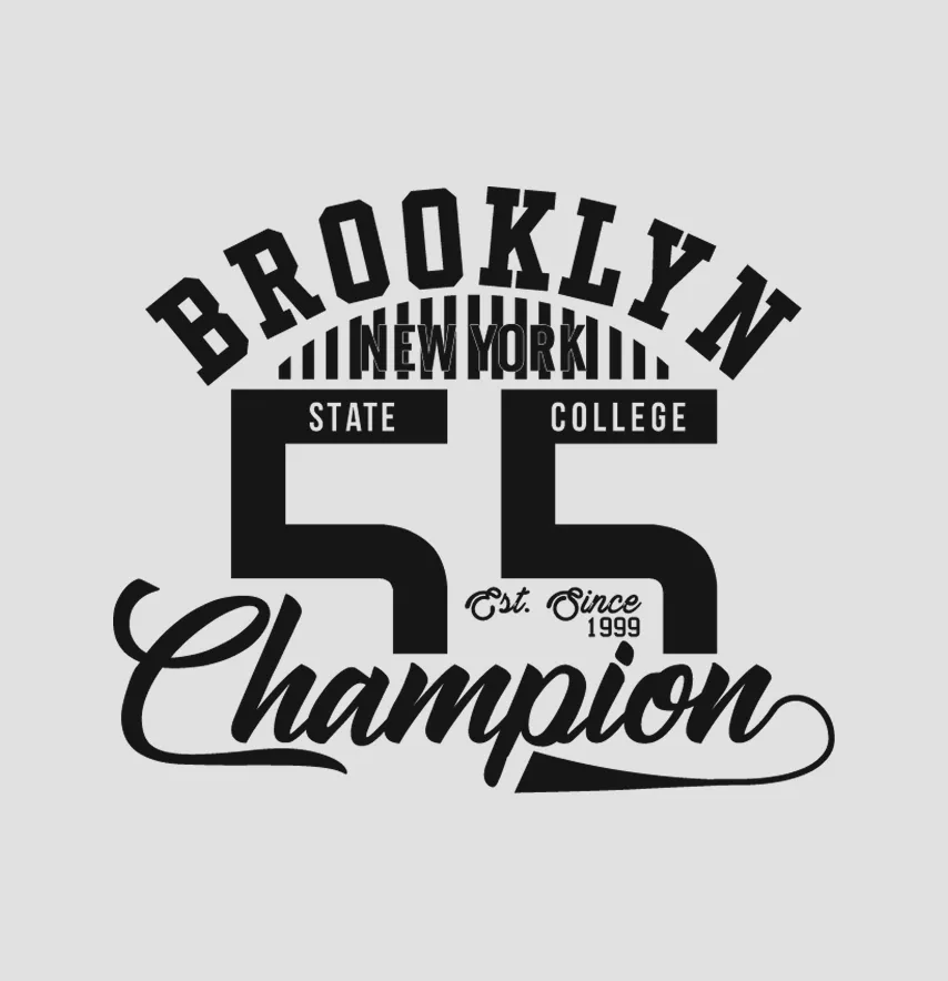 Термоналіпка "Brooklyn champion" 19*16 см чорного кольору-0