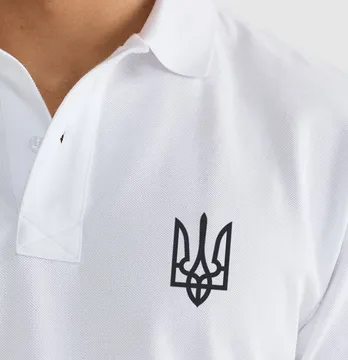 Термонаклейка "Герб Украины" 3*4,5 см черного цвета
