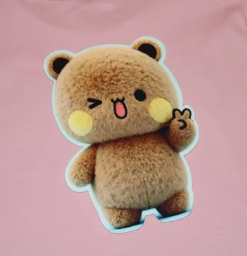Нашивка тканевая фигурная "Мишка подмигивает" 13,5*19 см из кашемира