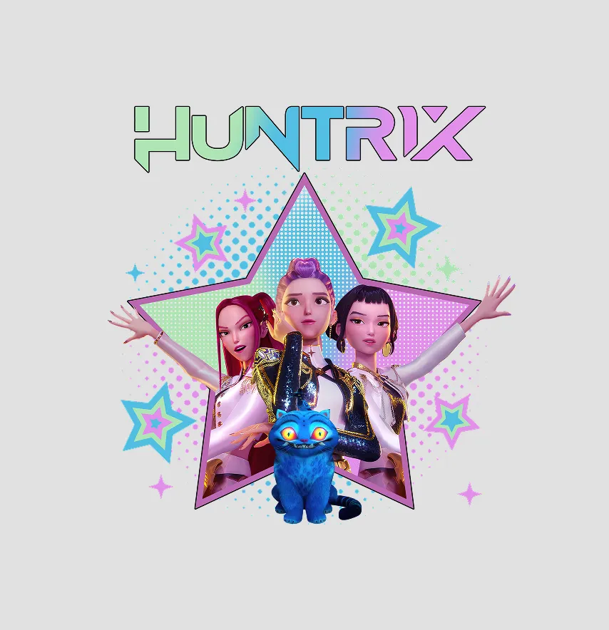 Термоналіпка "Huntrix" з синім котом 19*19,5 см-0
