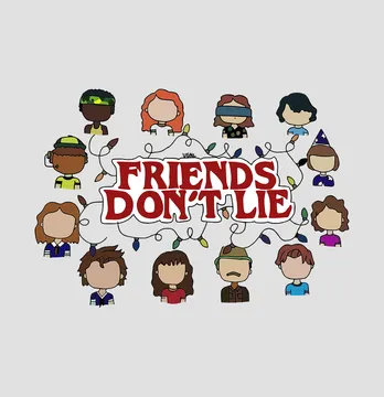 Термонаклейка "Friends don't lie" 21*14,5 см