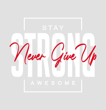Термонаклейка "Strong" never give up 22*19 см
