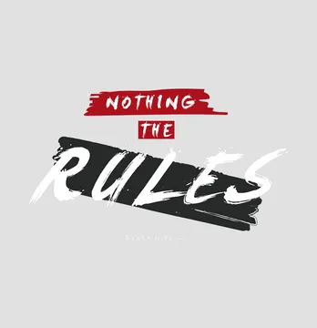 Термонаклейка "Nothing the rules" 25*14,5 см