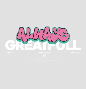 Термонаклейка "Always greatful" 28*14 см