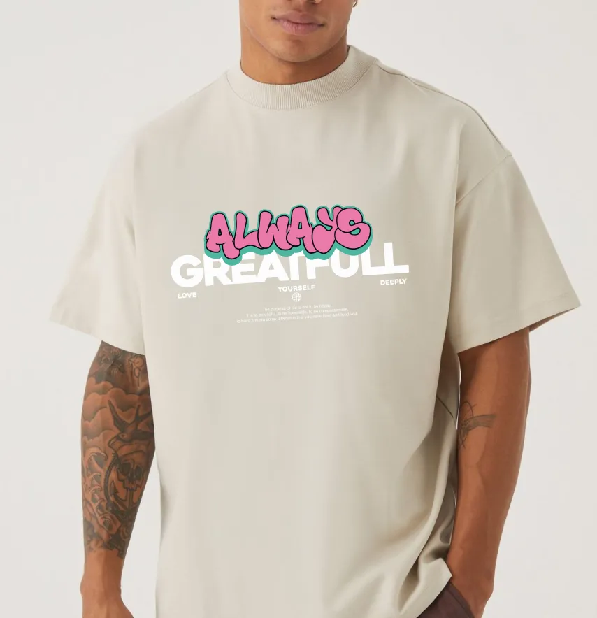 Термонаклейка "Always greatful" 28*14 см-1