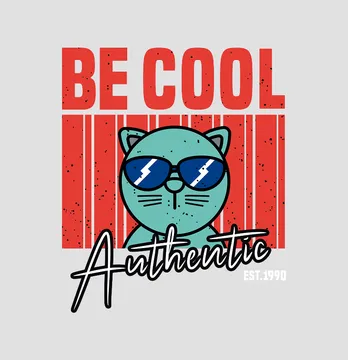Термонаклейка "Be cool authentic" 19*22,5 см