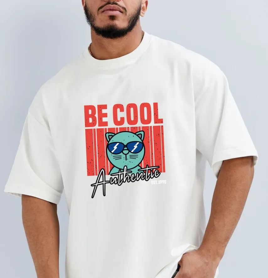 Термонаклейка "Be cool authentic" 19*22,5 см-1