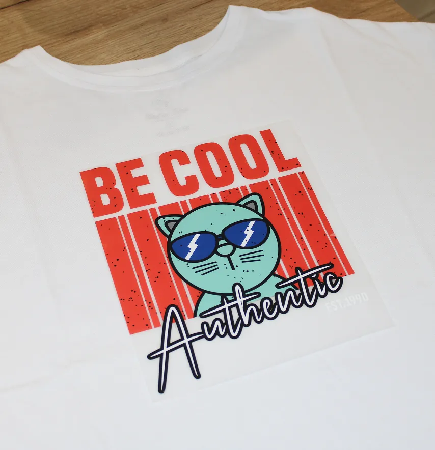 Термонаклейка "Be cool authentic" 19*22,5 см-2