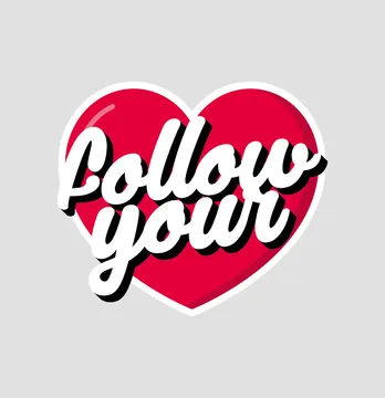 Термонаклейка "Follow your" 19*16 см