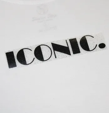 Термоаппликация из глитера "Iconic" 16*2,7 см черного цвета
