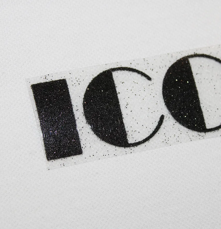 Термоаппликация из глитера "Iconic" 16*2,7 см черного цвета-2