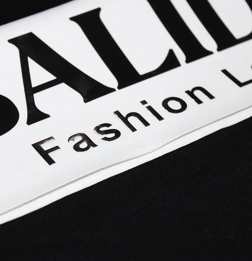 Термоаппликация из пленки "Balida" fashion label 23*7 см зеркало графит-1