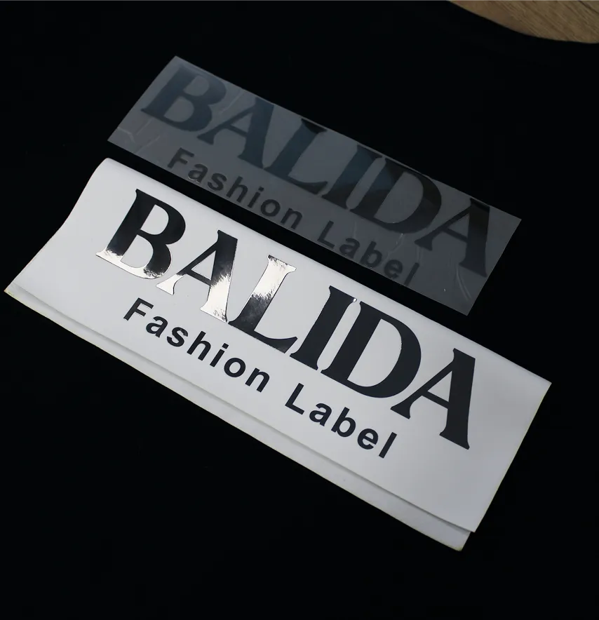 Термоаппликация из пленки "Balida" fashion label 23*7 см зеркало графит-2
