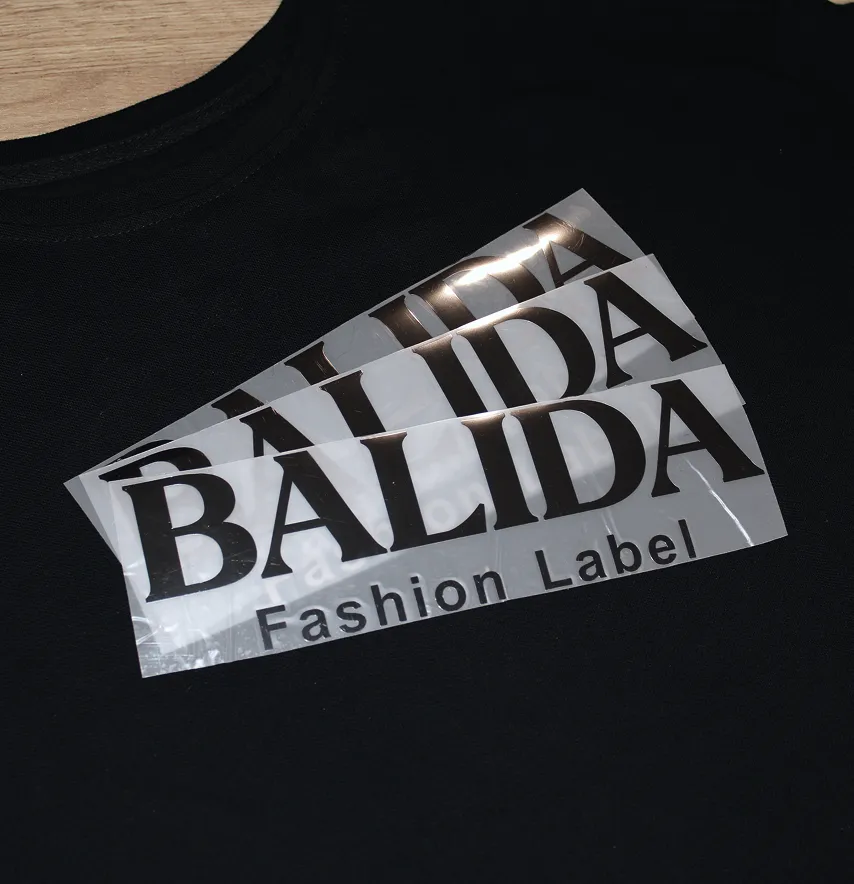 Термоаппликация из пленки "Balida" fashion label 23*7 см зеркало графит-4