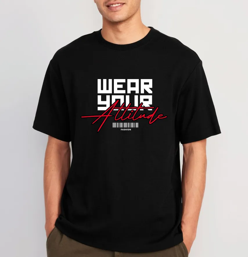 Термонаклейка "Wear your attitude" 29*18 см-1