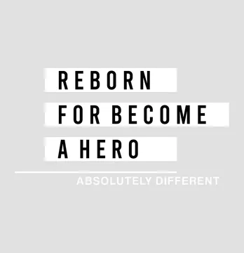 Термонаклейка "Reborn for become a hero" 29*16 см
