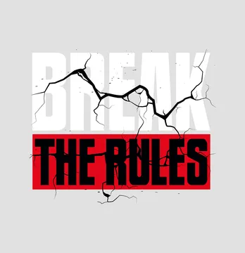 Термонаклейка "Break the rules" 23.5*19 см