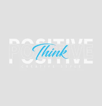 Термонаклейка "Think positive" 21,7*7,5 см