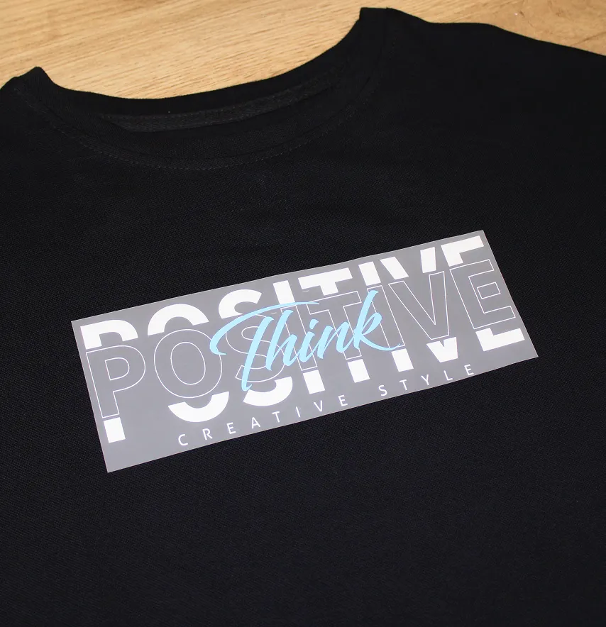 Термонаклейка "Think positive" 21,7*7,5 см -2