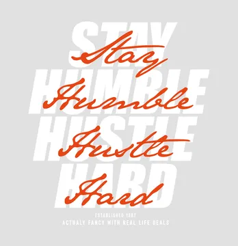Термонаклейка "Stay humble hustle hard" 19*21,5 см