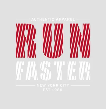 Термонаклейка "Run faster" 19*19,2 см