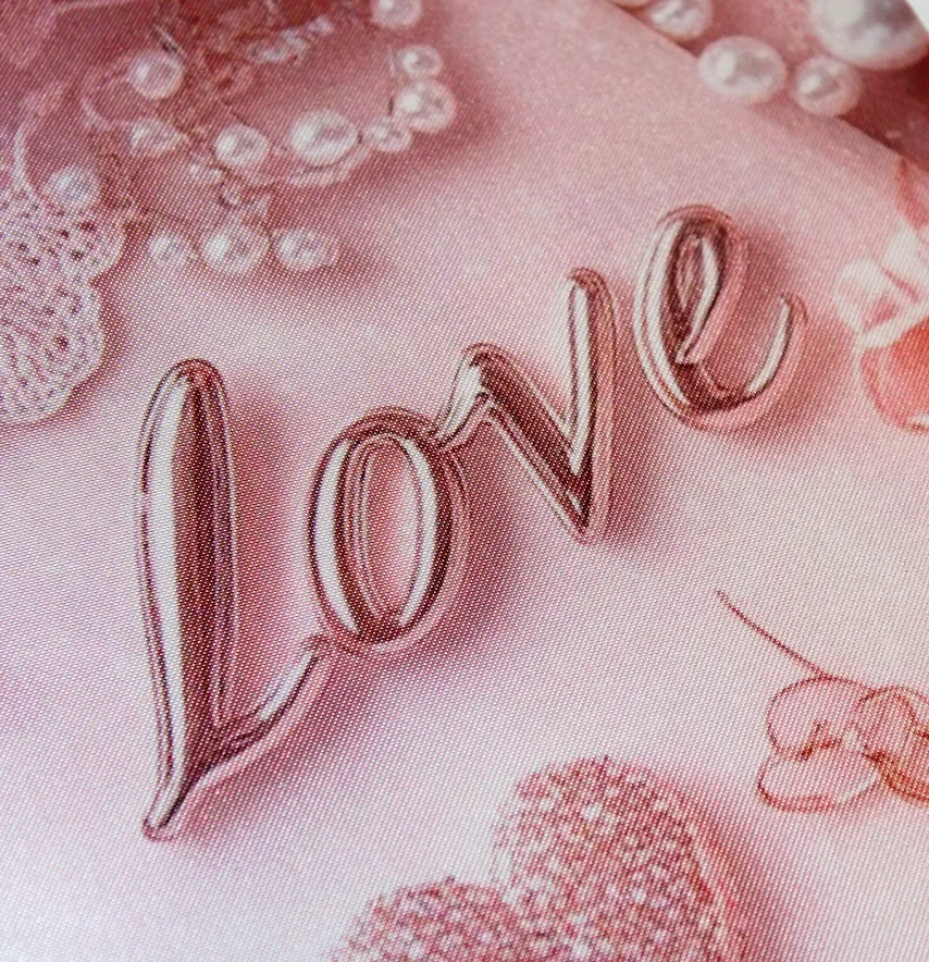 Нашивка тканевая "Love" пудрового цвета 19*26 см-2