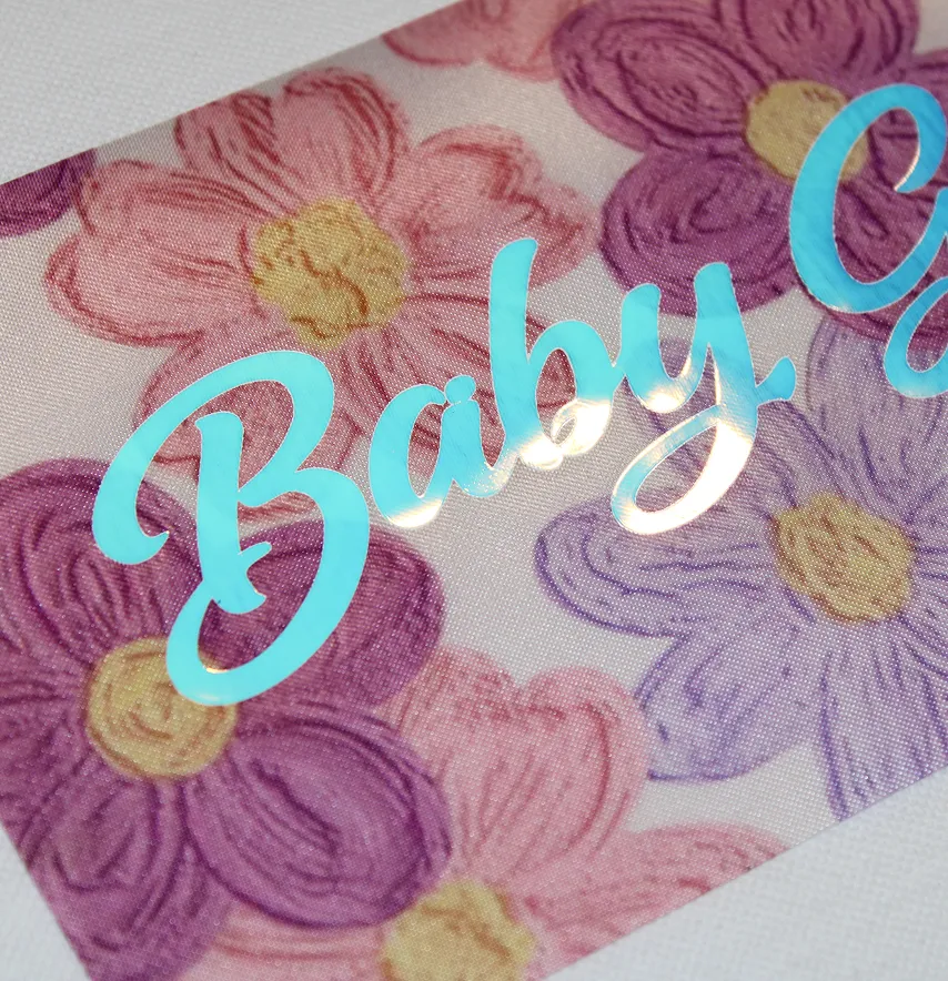 Нашивка тканевая с декором "Baby girl" цветы 21*11,5 см.-2