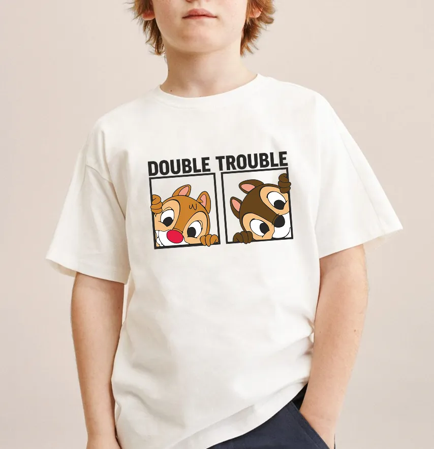 Термонаклейка "Double trouble" Чип и Дейл 19*12 см-1