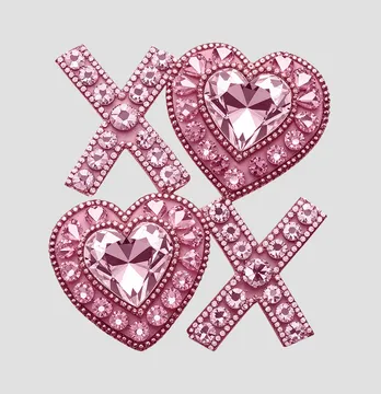 Термоналіпка "XoXo" з камінцями 19*20,5 см