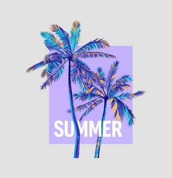 Термоналіпка "Summer" пальми 24,5*28 см
