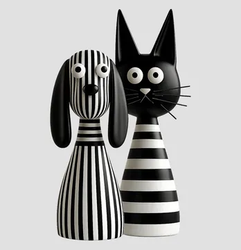 Термонаклейка "Котик и собачка" фигурки 11,6*19 см