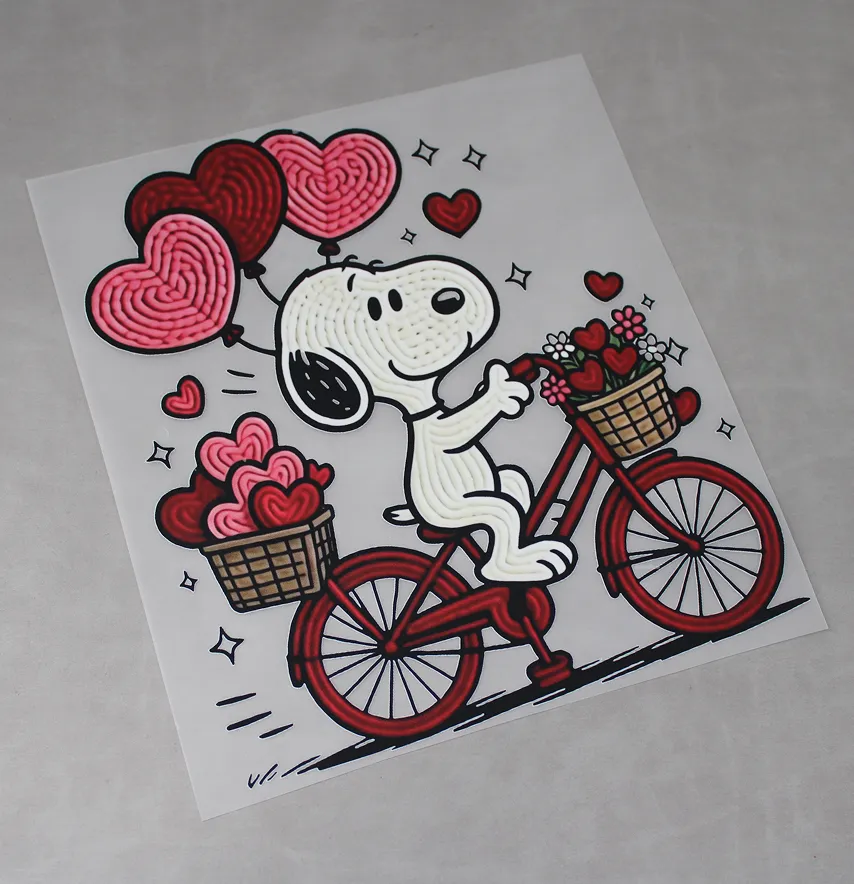 Термонаклейка "Snoopy" на велосипеде 17*19 см-2