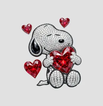 Термонаклейка "Snoopy" из страз 18,5*22 см