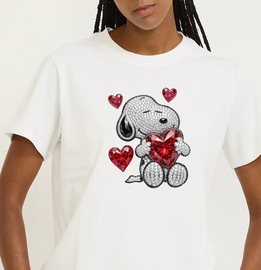 Термонаклейка "Snoopy" из страз 18,5*22 см-1