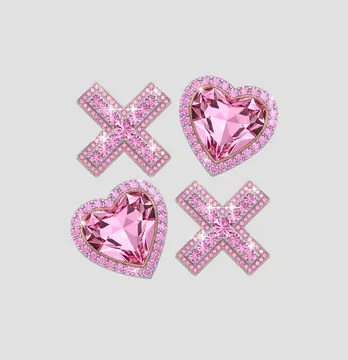 Термонаклейка "XoXo" с имитацией страз 18,5*18,5 см