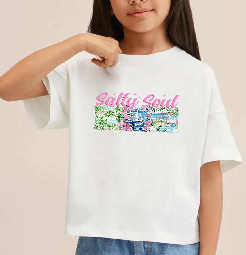 Термонаклейка "Salty soul" пальмы 19*8,5 см-1