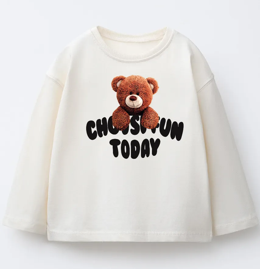 Термонаклейка "Мишка" choose fun черная надпись 22*19 см-1