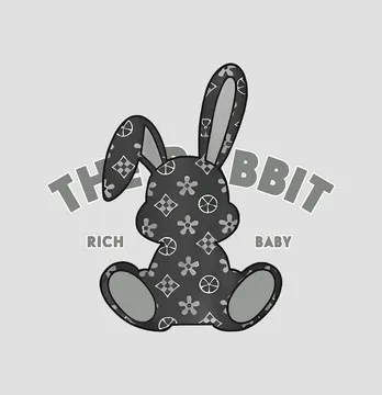 Термонаклейка "The rabbit" rich baby 20*19 см