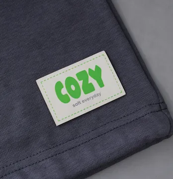 Нашивка "Cozy" 60*40 мм молочна основа