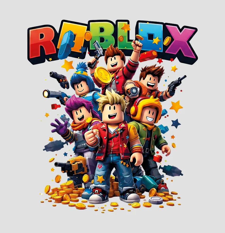 Термоналіпка "Roblox" герої, монети 16,5*19 см-0