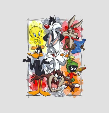 Термонаклейка "Looney tunes" герои 19*23,5 см