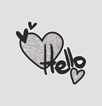 Термоналіпка "Hello" серце 19,5*17 см