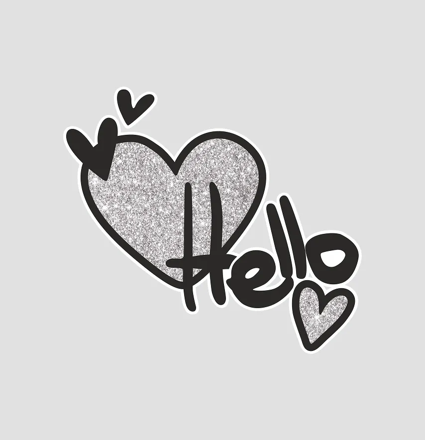 Термоналіпка "Hello" серце 19,5*17 см-0